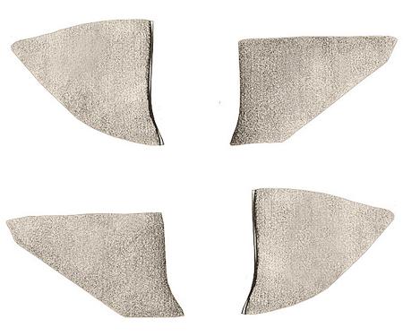 OER 1973-91 Chevrolet/GMC Truck, Carpet Kick Panel Inserts w/o Cardboard, Cutpile, Silver T1549168