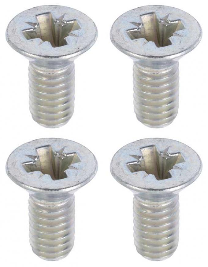 OER 1965-70 Ford Mustang, Screw Set, For Door Latch Striker Plate, 4 Piece Set HK707