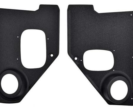 OER 1955-59 Chevrolet, GMC Pickup Truck, Interior Kick Panels, with speaker holes, Black, Pair A5100103