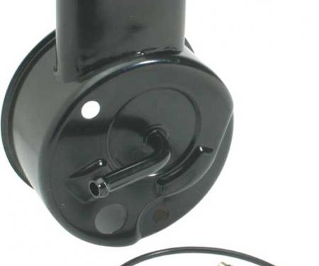 OER Power Steering Reservoir, 6 Cylinder/Small Block, Short Water Pump, Black Powder Coated PR6372B