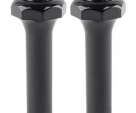 OER 1973-79 Ford, Door Lock Knobs, Octagon, Black, Pair 21850T