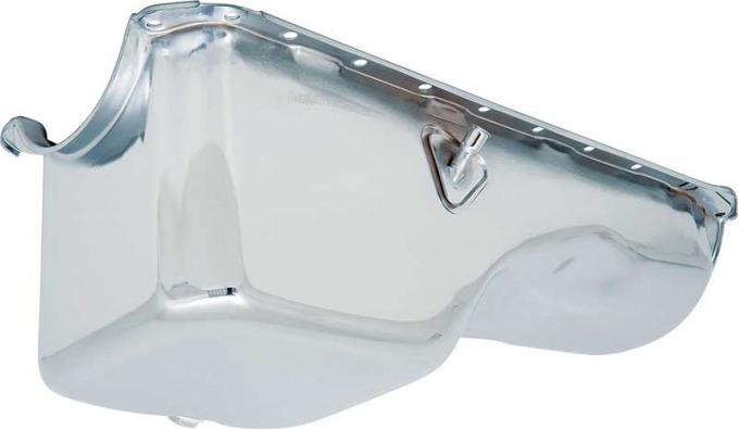 OER 1965-90 Chevrolet, Oil Pan, Big Block, 4 Quart, 7-3/4" Deep Sump, Chrome T9294