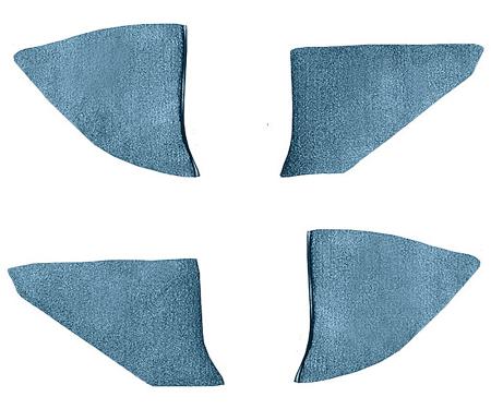 OER 1973-91 Chevrolet/GMC Truck, Carpet Kick Panel Inserts w/o Cardboard, Cutpile, Blue T1549103