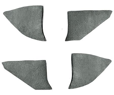 OER 1973-91 Chevrolet/GMC Truck, Carpet Kick Panel Inserts w/o Cardboard, Cutpile, Dove Gray T1549156