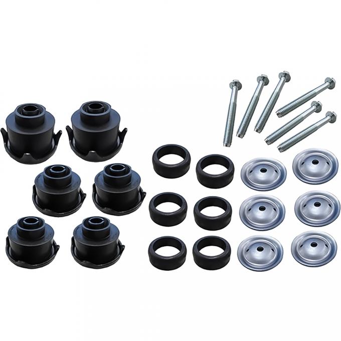 OER 1988-98 Chevrolet/GMC GMT400 Pickup, Cab Mount Bushing Set, Extended Cab, Front & Rear, 6 Bushings, 24 Total Pieces T71215