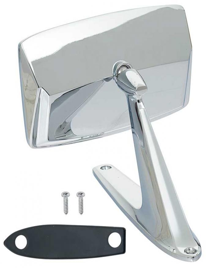 OER 1967-68 Mustang Outer Door Mirror Rectangular Head RH or LH 17682D