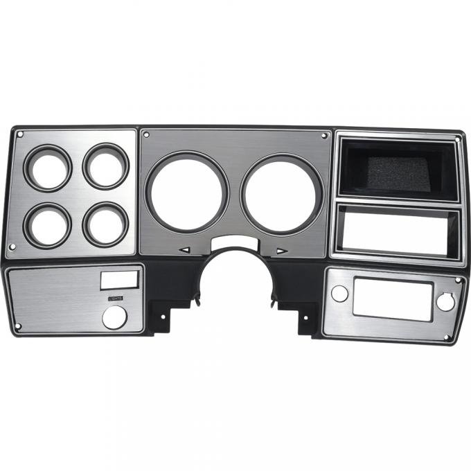 OER 1978-80 Chevy, GMC Pickup, Blazer, Jimmy, Suburban, Dash Bezel, Black, w/o AC, Brushed Aluminum 14241