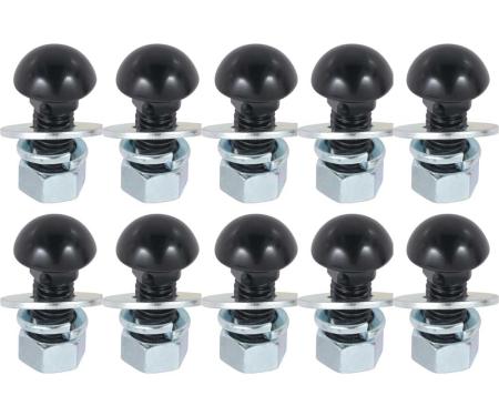 OER 1938-72 Chevy, GMC Pickup, Blazer, Jimmy, Suburban, Bumper Bolt Set, Front or Rear, 1/2"-13 x 1-1/2, 40-Piece Bolt Set, Black K219B