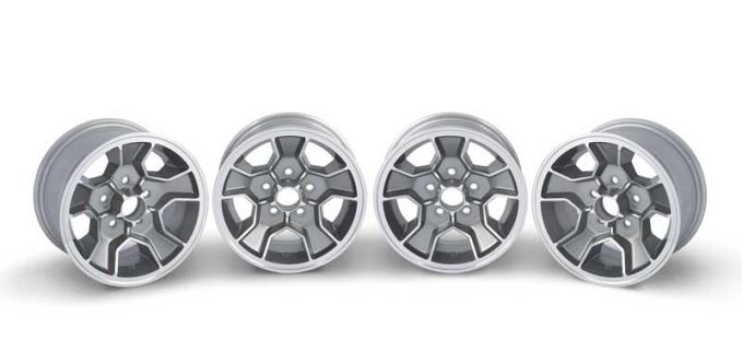 OER Z28 N90 Style 15" X 7" Aluminum Wheel 5 x 4-3/4" Bolt Pattern 4-1/4" Backspace - Set of 4 *R4422