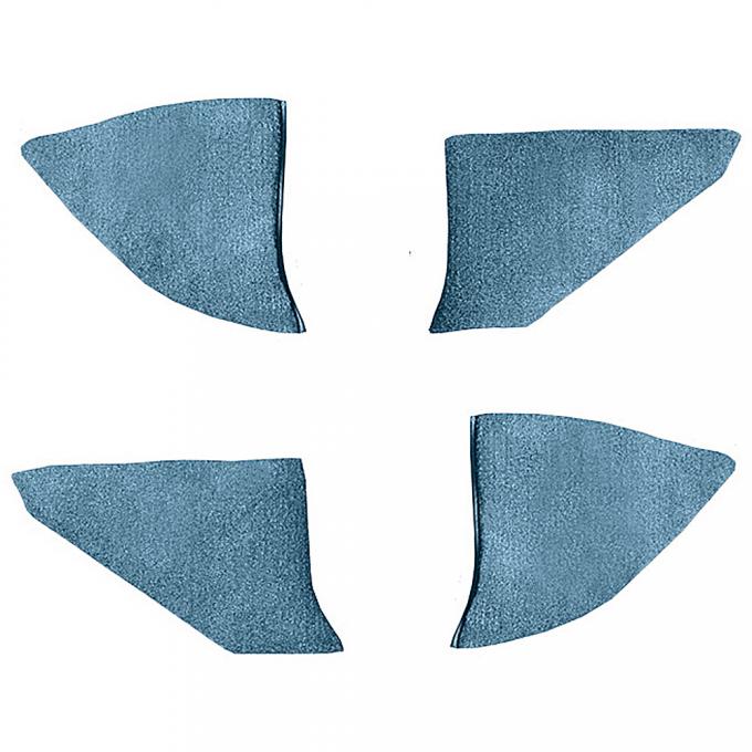 OER 1973-91 Chevrolet/GMC Truck, Carpet Kick Panel Inserts w/o Cardboard, Cutpile, Blue T1549103