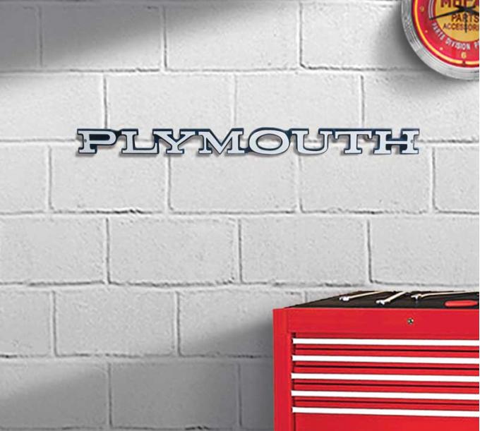 OER 23" X 2" Plymouth Metal Sign PS500122