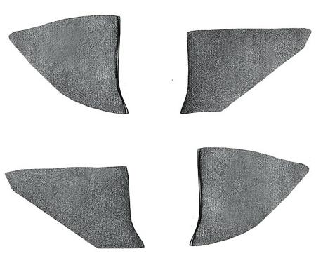 OER 1973-91 Chevrolet/GMC Truck, Carpet Kick Panel Inserts w/o Cardboard, Cutpile, Dark Gray T1549147