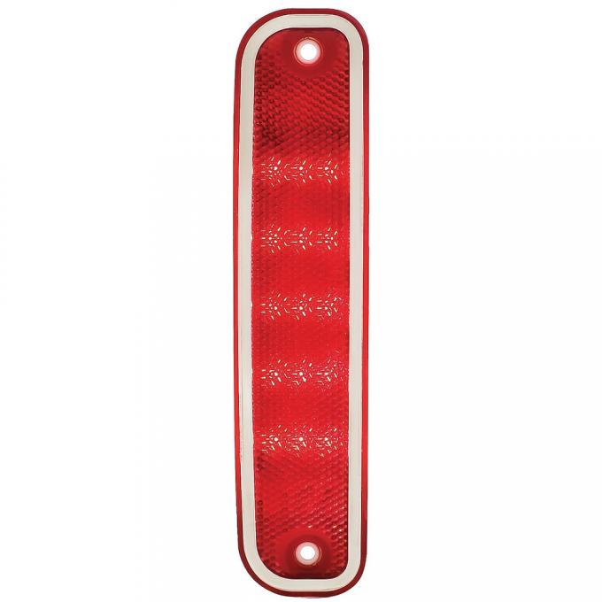 OER 1973-80 Chevrolet, GMC Truck, Rear Side Marker Lamp, LED Conversion, With Bright Trim, Red Lens T70673RA