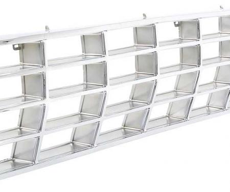 OER 1978-79 F100, F250, F350 Truck, Bronco, Front Grille Insert, Argent Silver, With Chrome Trim TR8150H