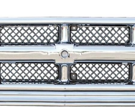 Key Parts '93 Grille Chrome Silver and Black 0870-044